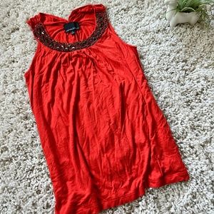 Vintage classy red Cynthia Rowley jeweled retro pop art cute sleeveless …